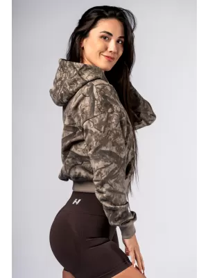 Hanorac cu fermoar POWER 895 LIGHT BROWN CAMO Nebbia
