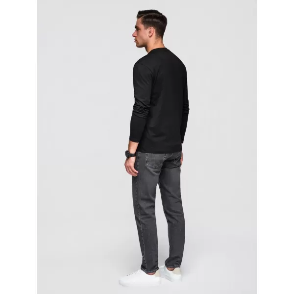  Tricou pentru bărbați OMBRE OM-LSPT-0136 NEGRU 