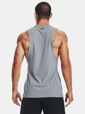 Maiou bărbătesc UNDER ARMOUR LEFT CHEST CUT OFF TANK 1329286-035 GRI