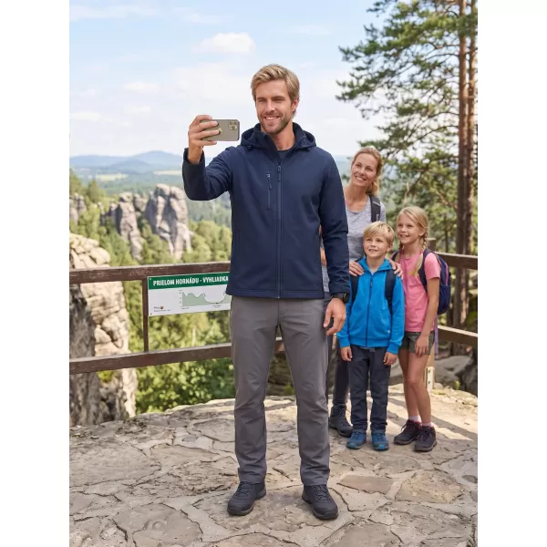  Jachetă softshell pentru bărbați ALTISPORT NoPrint NP/ALM845 ALBASTRU MARIN 