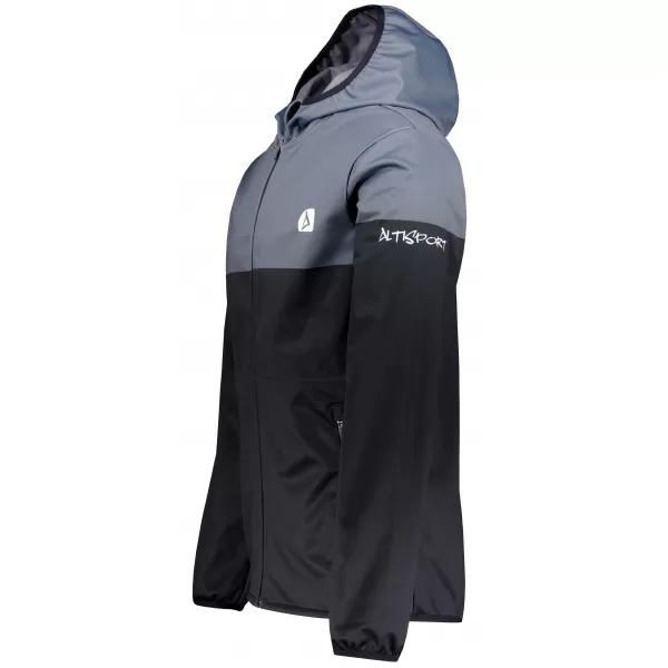 Jachetă softshell premium pentru bărbați ALTISPORT VOJ/ALM051JACK01 NEGRU CENUȘIU 