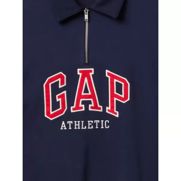  Hanorac pentru bărbați GAP POLO HALF ZIP SWEATSHIRT 744734-01 UNIFORMA MARINEI 