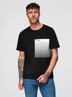 Tricou pentru bărbați OMBRE OM-TSPT-0246 NEGRU