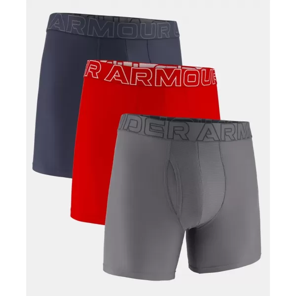  Pantaloni scurți pentru bărbați UNDER ARMOUR PERFORMANCE TECH-SOLID 6IN-3PK 1383878-044 GREY 