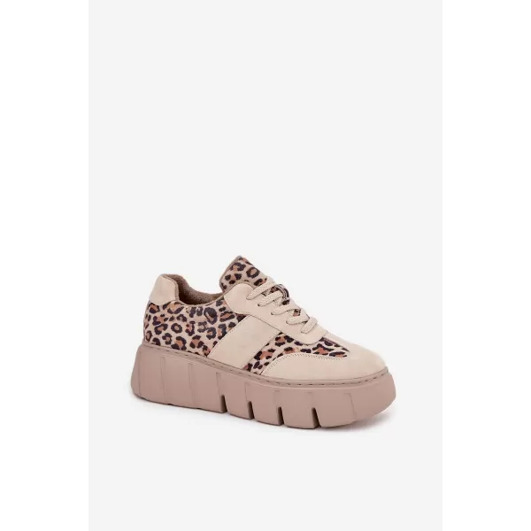  Adidași de damă VINCEZA LEOPARDO BEJ 
