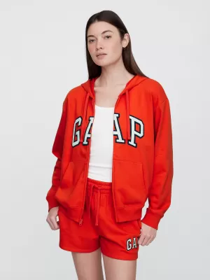 Hanorac de dama GAP FULLZIP LOGO HOODIE 727433-09 AFIȘ ROȘU