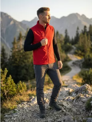 Vestă softshell pentru bărbați ALTISPORT NoPrint NP/ALM865 ROŞU