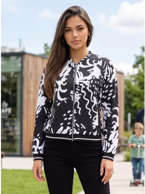 Geaca de dama ALTISPORT HADARIT NEGRU/ALB