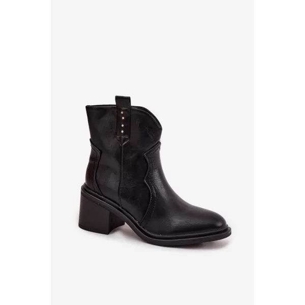  Pantofi de dama cu toc BOTO IVERLY 40565 NEGRU 