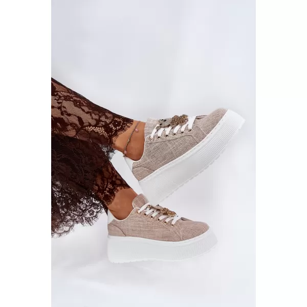  Adidași de damă S.BARSKI BF51-014 BEJ 