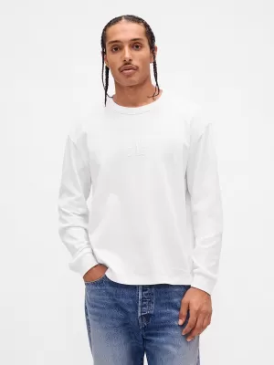 Tricou pentru bărbați GAP LONGSLEEVE TEE 838354-03 ALB OPTIC