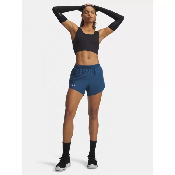  Pantaloni scurți de damă UNDER ARMOUR UA FLY BY 3'' SHORTS 1382438-498 ALBASTRU 