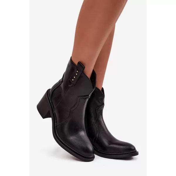 Pantofi de dama cu toc BOTO IVERLY 40565 NEGRU 