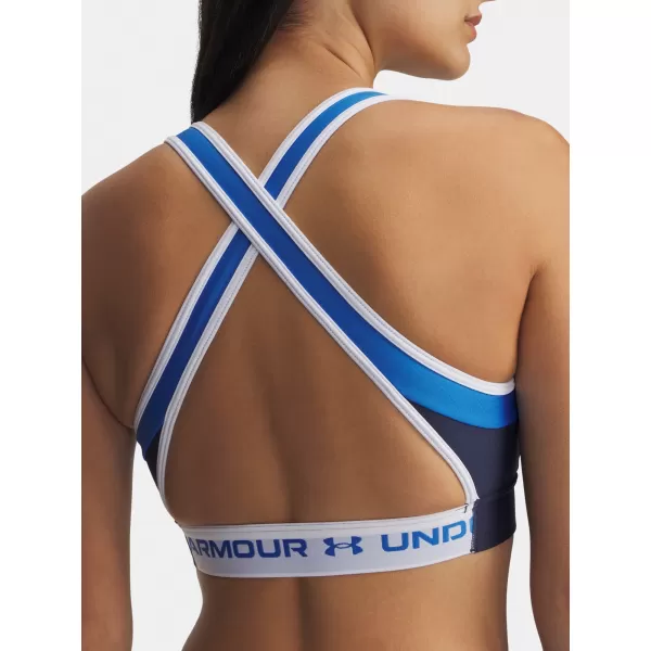  Sutien de damă UNDER ARMOUR UA CROSSBACK MID OPEN BACK 6005838-403 ALBASTRU 