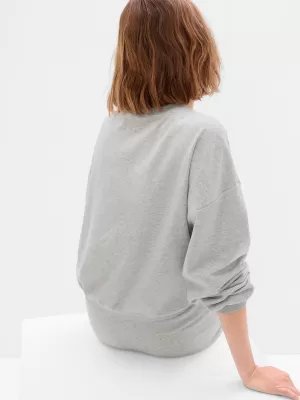 Hanorac de dama GAP LOGO VOLUME SLEEVE SWEATSHIRT 476351-02 GRI DESCHIS DESCHIS