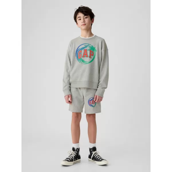  Hanorac pentru copii GAP LOGO SWEATSHIRT 406762-00 GRI DESCHIS DESCHIS 