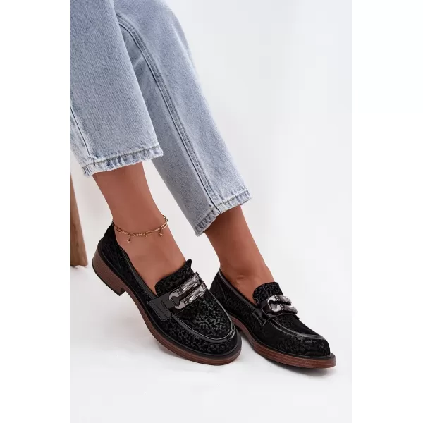  Mocasini de dama D&A MR52-176 NEGRU 