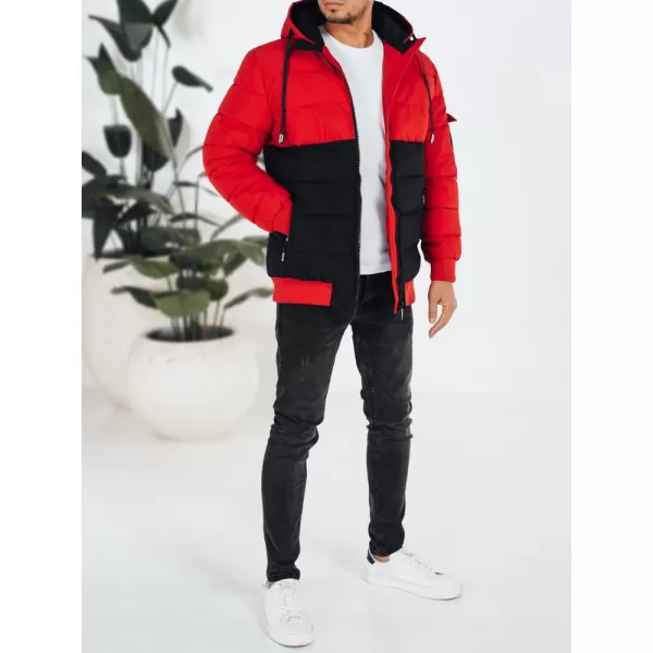  Jachetă pentru bărbați DSTREET TX5100 NEGRU/ROSU 