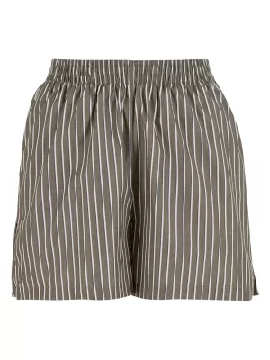 Pantaloni scurți de damă URBAN CLASSICS TB6845 MĂSLINIU/ALB