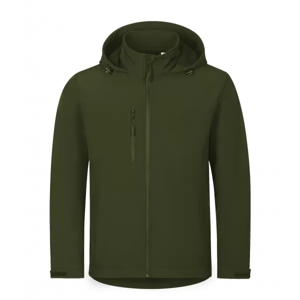  Jachetă softshell pentru bărbați ALTISPORT NoPrint NP/ALM845 MILITAR 