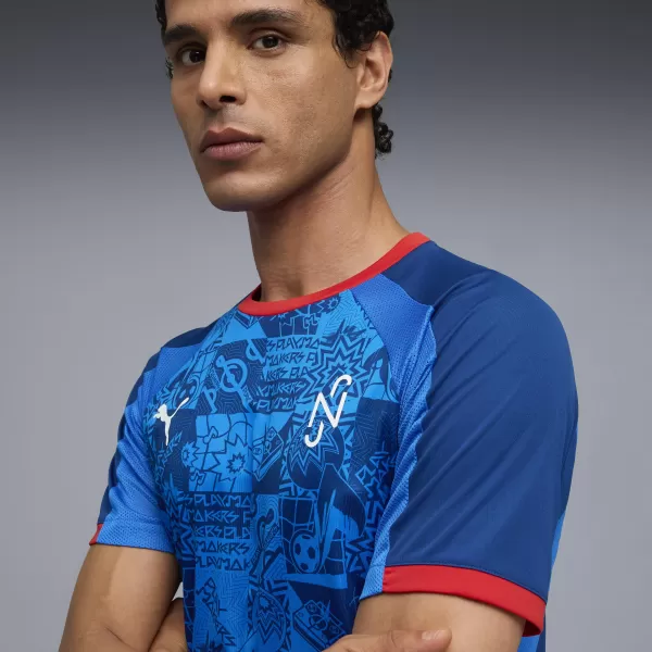  Tricou funcțional pentru bărbați PUMA NEYMAR JR PLAYMAKER JERSEY 660314-10 BLAZING BLUE/ BLAZING BLUE/PUMA WHITE/ULTRA 