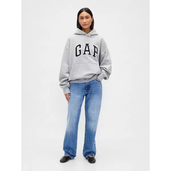  Hanorac pentru bărbați GAP HEAVYWEIGHT LOGO HOODIE PULLOVER 823104-05 ERICA GRI DESCHIS 