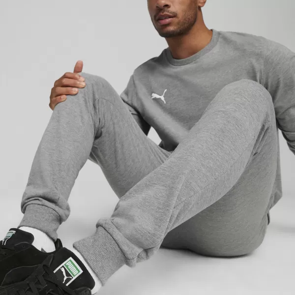  Pantaloni de trening pentru bărbați PUMA TEAMGOAL CASUALS PANTS 658598_33 GRI MIJLOCIU ERICH/ALB 