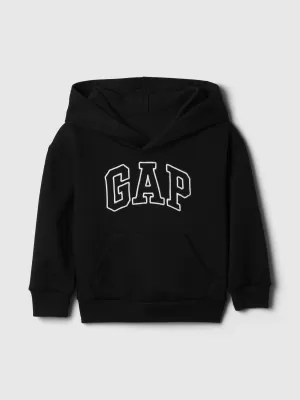 Hanorac pentru copii GAP LOGO PULLOVER HOODIE 824091-00 NEGRU ADEVĂRAT