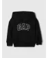 Hanorac pentru copii GAP LOGO PULLOVER HOODIE 824091-00 NEGRU ADEVĂRAT