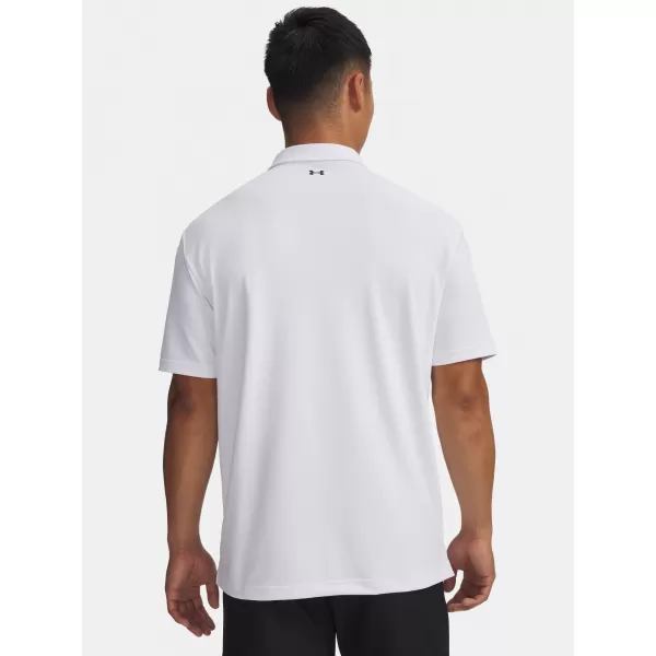  Tricou pentru bărbați UNDER ARMOUR T2G PIQUE POLO 6012303-100 ALB 