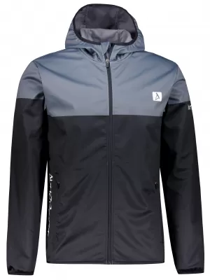 Jachetă softshell premium pentru bărbați ALTISPORT VOJ/ALM051JACK01 NEGRU CENUȘIU