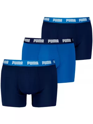 Boxeri pentru bărbați PUMA MEN EVERYDAY BOXER 3P 938327-04 COMBINAȚIE ALBASTRĂ
