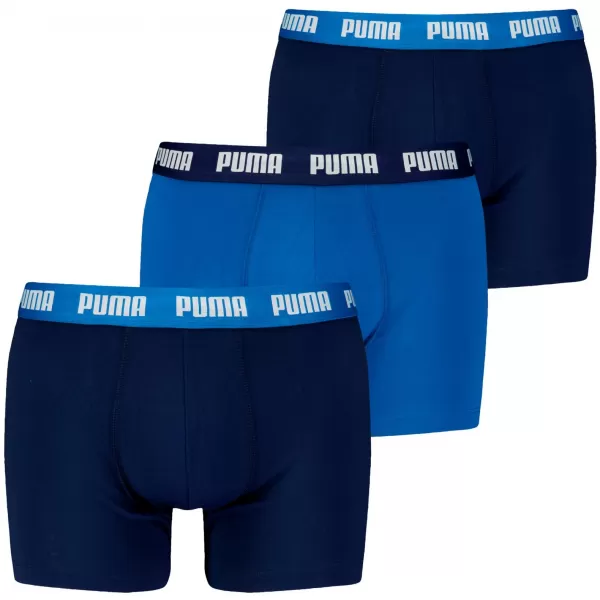  Boxeri pentru bărbați PUMA MEN EVERYDAY BOXER 3P 938327-04 COMBINAȚIE ALBASTRĂ 