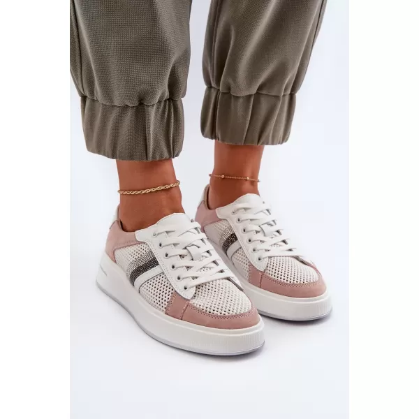  Adidași de damă D&A LR110 ALB/ROZ 
