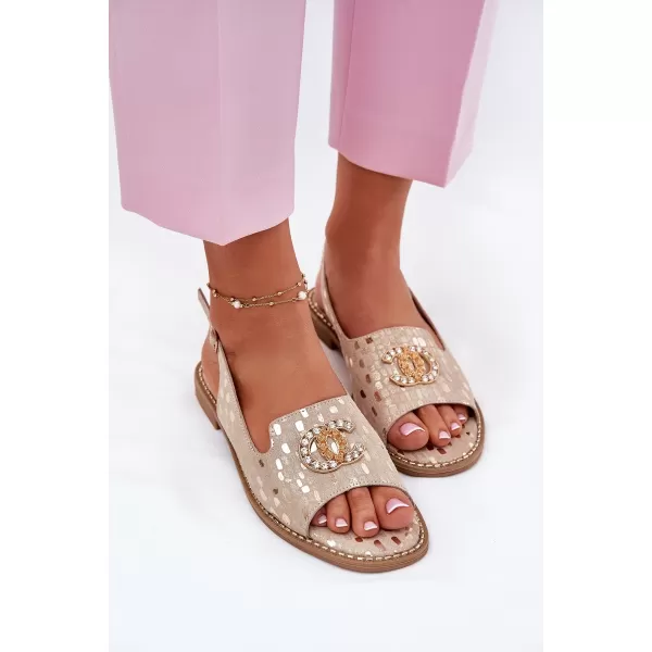  Sandale de dama S.BARSKI KV51-096 AUR DESCHIS 
