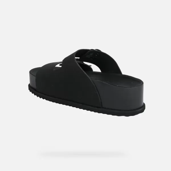  Papuci de damă GEOX SANDYBETT HIGH G012956 NEGRU 
