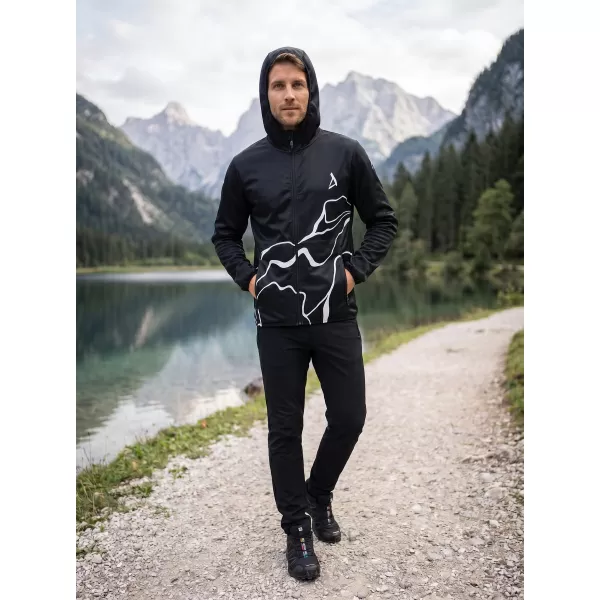  Jachetă softshell premium pentru bărbați ALTISPORT VOJ/ALM073JACK01 NEGRU 