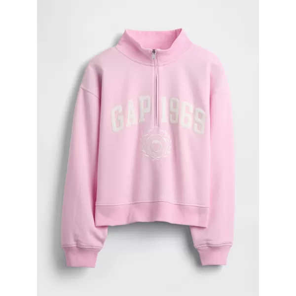  Hanorac de dama GAP LOGO HALF ZIP 852841-05 ROZ PRIMULA 