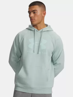 Hanorac pentru bărbați UNDER ARMOUR RIVAL FLEECE LOGO HD 1379758-477 ALBASTRU