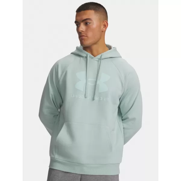  Hanorac pentru bărbați UNDER ARMOUR RIVAL FLEECE LOGO HD 1379758-477 ALBASTRU 