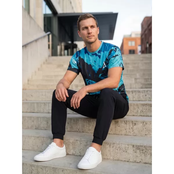  Tricou premium pentru bărbați ALTISPORT VOJ/ALM131TR01 KEROSEN/NEGRU 