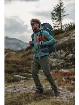 Hanorac powerfleece pentru bărbați NORDBLANC BRACKEN NBWFM8286 VERDE ÎNCHIS