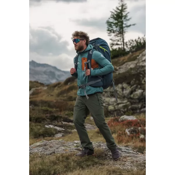  Hanorac powerfleece pentru bărbați NORDBLANC BRACKEN NBWFM8286 VERDE ÎNCHIS 