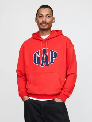 Hanorac pentru bărbați GAP LOGO PULLOVER HOODIE 744728-02 SOS DE ROSII