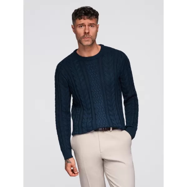  Pulover pentru bărbați OMBRE OM-SWSW-0173 ALBASTRU MARIN 