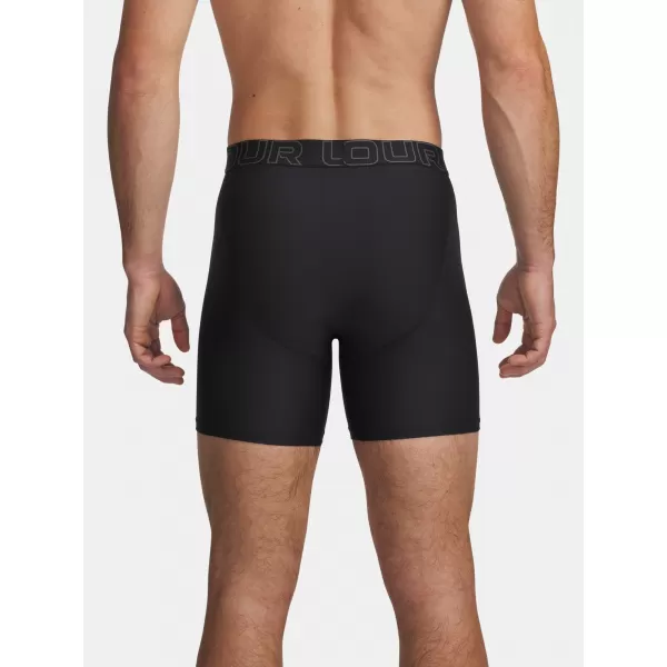  Boxeri pentru bărbați UNDER ARMOUR PERFORMANCE POUCH - SOLID 6IN - 2 6011474-001 NEGRU 