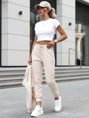 Pantaloni de dama DSTREET UY2841 BEJ