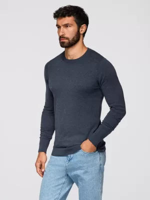 Pulover pentru bărbați OMBRE OM-SWBS-0106 BLEUMARIN MELANGE