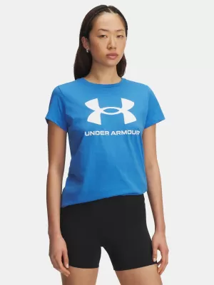 Tricou pentru femei UNDER ARMOUR UA LOGO SS 1356305-402 ALBASTRU