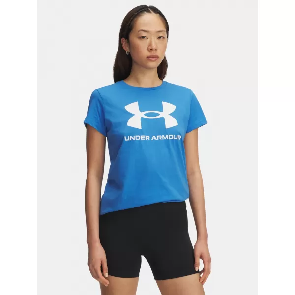  Tricou pentru femei UNDER ARMOUR UA LOGO SS 1356305-402 ALBASTRU 